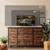 10 Drawer Dresser with Wooden Top for Bedroom, Rustic Tv Stand Dresser with Power Outlet for 55" TV, Fabric Dressers with Drawers for Living Room - 2 of 4