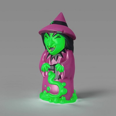 18.11" Blow Mold Magic Witch Halloween Decorative Prop Green - Hyde and EEK! Boutique™
