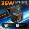 Universal Travel Adapter, 35W International Plug Adaptor with 3 USB-C & 2 USB-A Ports, Worldwide Power Outlet for US EU UK AUS Ireland (Type C/G/A/I) - 3 of 4