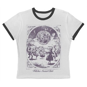 Social Collective Women Witches Social Short Sleeve Graphic Cotton Retro Vintage Ranger Baby Tee - 1 of 4