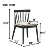 Kumasinova 2 Pcs Rustic Dining Chairs with Soft Cushion,Vintage Side Chairs for Kitchen & Dining Room,Rubberwood Armless Chair with 250lbs Max - 3 of 4