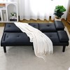 SKRAN 67" Futon Couch, Convertible 3 in 1 Sleeper Bed Couches With Adjustable Backrest,Cup Holders For Living Room, Bedroom - 2 of 4