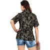 LA LEELA Women's Summer Casual Beach Blouses Shirt TShirts Short Sleeve Button Up Dress Tops Tee Shirts Hawaiian Blouses for Women - 2 of 4