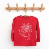 Merry Christmas Palm Tree - Youth Long Sleeve Graphic T-Shirt - 2 of 3