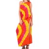 LA LEELA Women's Summer Beach Wrap Bikini Wraps Sarong Cover up Bathing suit Swimsuit Cover Ups for Swimwear Women One Size Orange, Tie Dye Design - 3 of 4