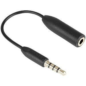 Saramonic SR-UC201 1/8" (3.5mm) Female TRS Microphone Adapter Cable to 1/8" (3.5mm) Male TRRS for iPhone, iPad, & Android Smartphones & Tablets - 1 of 4