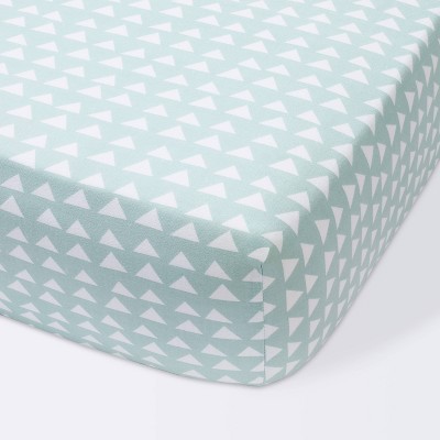 Image of Fitted Crib Sheet Triangles - Cloud Island™ Mint