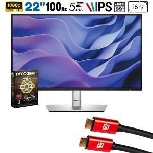 Dell 22" FHD 100Hz 16:9 1ms IPS Monitor, Black & Silver + 26 Month Protection Bundle - 1 of 4