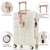 Kumasinova Hardshell ABS Luggage Set of 3,Lightweight Carry-On Spinner Suitcases with Cup Holder,Airline-Approved Luggage Set,20/24/28" - 4 of 4