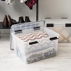 IRIS USA WEATHERPRO Airtight Plastic Storage Bins with Lids and Seal and Secure Latching Buckles, Clear/Black - 3 of 4