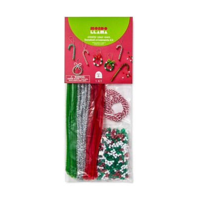 5pk Beaded Ornament & Candy Cane Ornament DIY Kit - Mondo Llama™