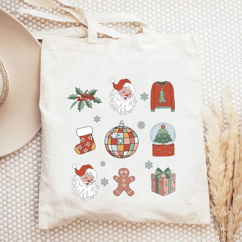 City Creek Prints Christmas Collage Canvas Tote Bag - 15x16 - Natural, 2 of 3