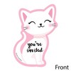 Big Dot of Happiness Purr-fect Kitty Cat - Shaped Fill-in Invitations - Meow Baby Shower or Birthday Party Invitation Cards with Envelopes - Set of 12 - 2 of 4