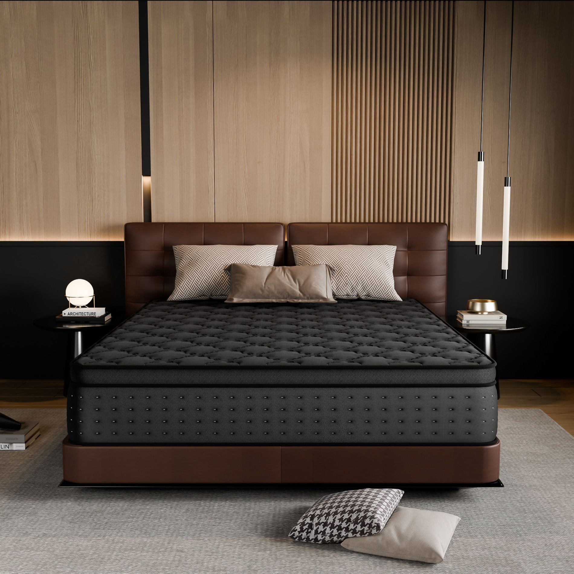 12" Medium Firm Pillow Top Cooling Gel Hybrid Mattress With Certipur-us Certified Foam