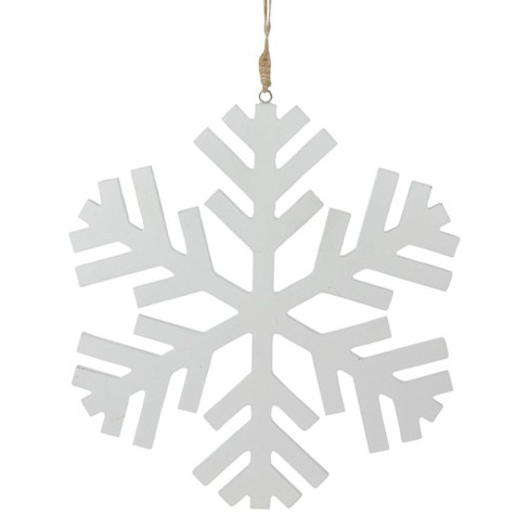 Northlight 11.75 White Wood Snowflake Christmas Ornament and Wall Decor