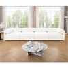 Oversized 142.5" Chenille Modular 4-seater Sectional Sofa with Cylindrical Cushios and Storage Seat, 4-Piece Free combination Sofa - 2 of 4