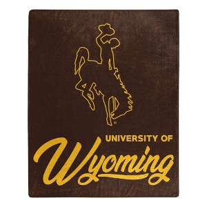 NCAA Signature Wyoming Cowboys 50 x 60 Raschel Throw Blanket - 1 of 3