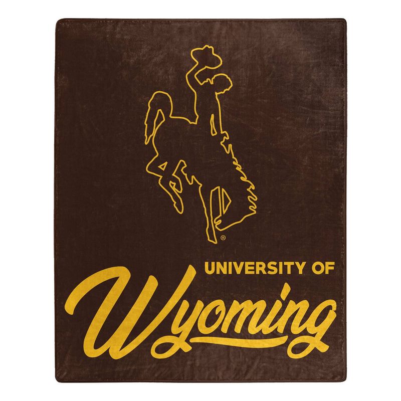 NCAA Signature Wyoming Cowboys 50 x 60 Raschel Throw Blanket, 1 of 4
