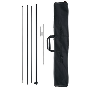 VEVOR Feather Flag Pole Kit, Swooper Flag Pole Set 16.3 ft, Sign Flag Poles, with A Ground Stake and Carrying Bag (Flag Not Included), Black - 1 of 4