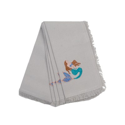 RightSide Designs Set of Four Embroidered Mermaid Napkins