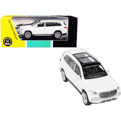 Mercedes-Maybach GLS 600 with Sunroof White Metallic 1/64 Diecast Model Car by Paragon