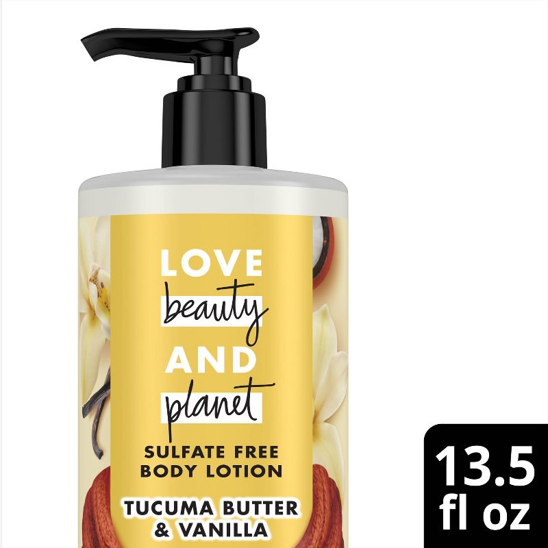 Love Beauty and Planet Tucuma Butter and Sweet Vanilla Body Lotion - 13.5 fl oz, 1 of 10