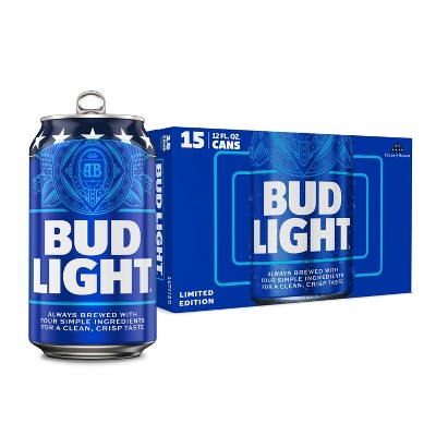 Bud Light American Lager Beer - 15pk/12 fl oz Cans