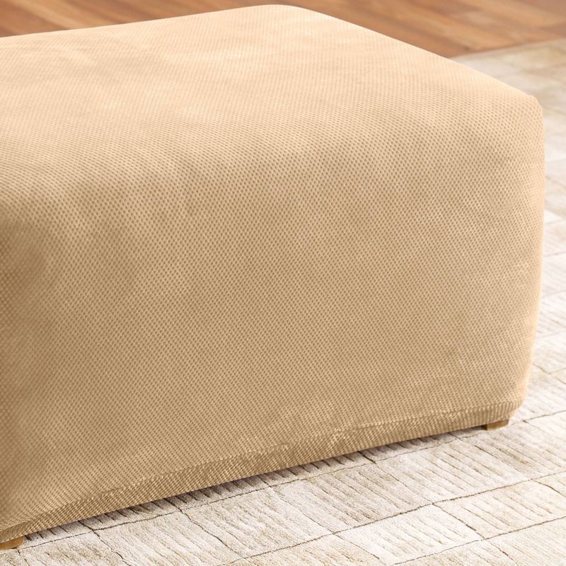 Stretch Pique Oversized Ottoman - Sure Fit, 3 of 4