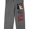 U.S.A. Red White & Blue Statue of Liberty Women's Heather Gray Sleep Pajama Pants - 2 of 4
