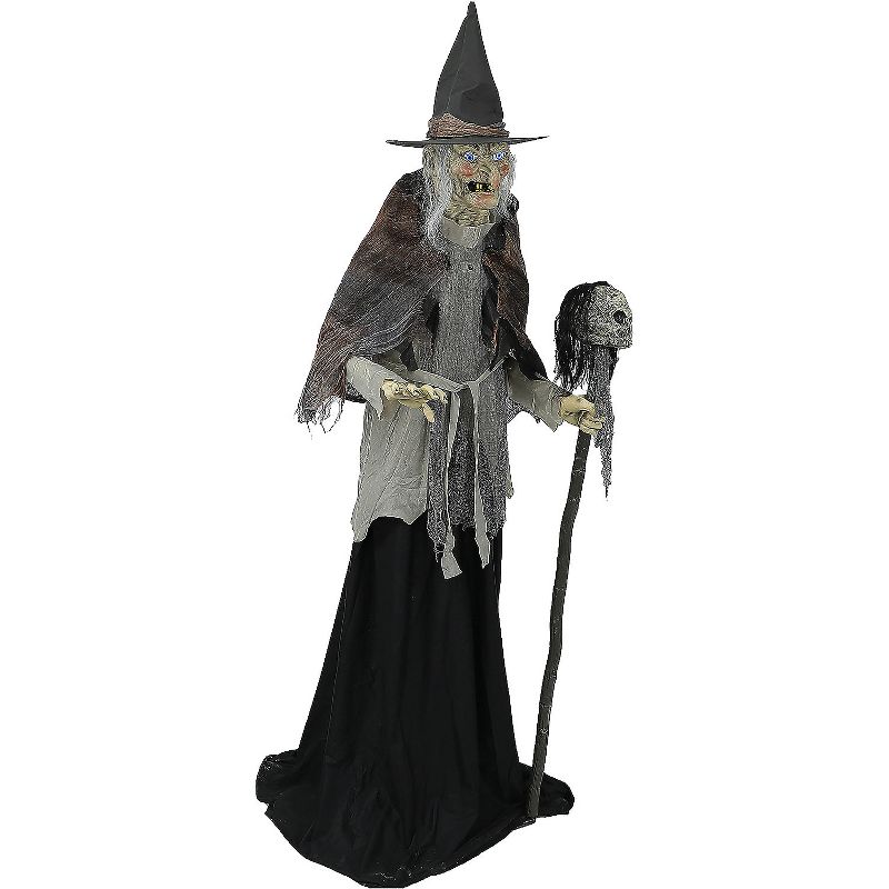 Halloween Express  Lunging Witch With Digital Eyes Halloween Decoration - Size 72 in - Black, 1 of 3
