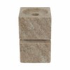 Modern Marble Candle Holder for Pillar & Taper Candles - Stone Square Design - Glam Accent for Home, Office, Bedroom & Living Room - 4 of 4