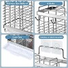LunaLulinlk Utensil Holder for Kitchen Counter, Stainless Steel Utensil Drying Rack for Countertop with 3 Compartments, Drain Tray - 3 of 4