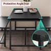 Dining Table Set for 4 with 2 Benches, Kitchen Table Set for 4-6 with Corner Protector and H-Shaped Frame for Small Space, Kitchen, Apartment - 4 of 4