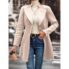 Women's Fringe Trim Long Sleeve Button Down Shirt V Neck Casual Blouse Tops - 2 of 4