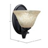Toltec Lighting Zilo 1 - Light Sconce in  Matte Black with 7" Italian Marble Shade - 2 of 2