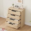 Storage Cabinet Sideboard Cabinet, Wooden Cabinet w/Adjustable Shelves, Glass Doors and Metal Handles - 3 of 4