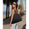 Generic Gym Bag 3Pcs Puffer Duffle Bag Carry on Weekender Tote for Personal Item Black Large - 4 of 4
