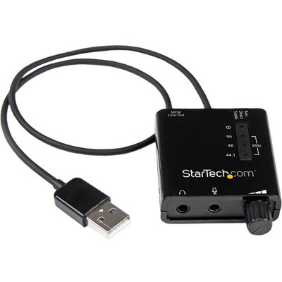 StarTech.com USB Stereo Audio Adapter External Sound Card with SPDIF Digital Audio - 5.1 Sound Channels - External - VIA VT1630A - USB 2.0 - 91 dB