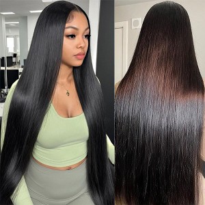Jessie's Wig 24Inch Lace Frontal Straight Wig 5X7 Lace Natural Black 1 Pc/Pack - 1 of 4