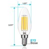 Luxrite Candelabra LED Light Bulbs 100 Watt Equivalent, 800 Lumens, 2700K Warm White, 7W, B11 Dimmable, Torpedo Shape, E12 Base 12 Pack - 4 of 4