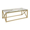2 Piece Coffee Table and End Table Geometric Set in Gold - Henn&Hart - 4 of 4