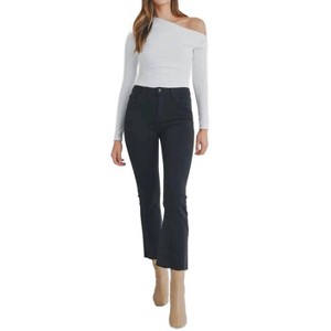 Women's Crop Flare Jean - JUST BLACK DENIM - 1 of 4
