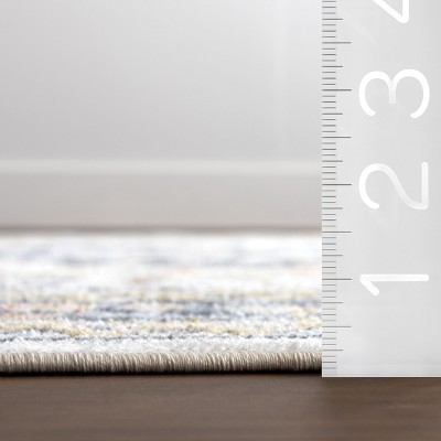 Blue Medallion Synthetic 8' x 10' Washable Area Rug