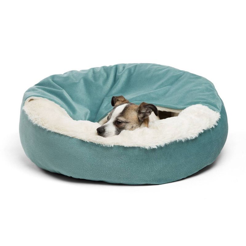 Best Friends by Sheri Cozy Cuddler Ilan Tidepool Dog Bed - 24&#34;x24&#34; - Aqua Blue, 1 of 5
