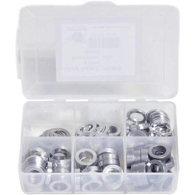 Wheels Manufacturing Axle Spacer Kit of six assorted sizes (.5 to 5mm), 125 Spacers in storage box