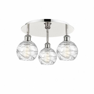 Athens Deco Swirl - 3 Light Flush Mount In Industrial Style-8.63 Inches Tall and 17.63 Inches Wide - 1 of 1