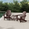 WestinTrends Malibu HDPE Outdoor Patio Folding Poly Adirondack Conversation Set (3-Piece) - 2 of 4