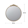 Lyngins 30"x32" Baroque-Inspired Round Full Length Mirror, Pre-Installed Reinforced Hook, Vintage Wall Mirror, Entryway Console Lean Against Wall - 2 of 4