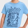 Boys' Short Sleeve 'Top of the Leaderboard' Graphic T-Shirt - Cat & Jack™ Dusty Blue - image 2 of 4