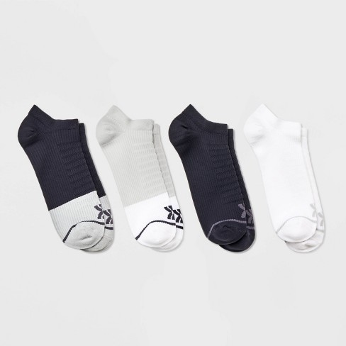 Women's Extended Size Cushioned 6pk No Show Athletic Socks - All In Motion™  White 8-12 : Target